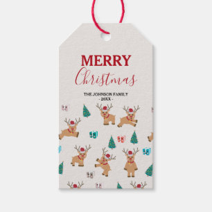 Cute Christmas Reindeer Gift Tags