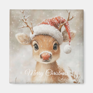Cute Christmas Reindeer Magnet