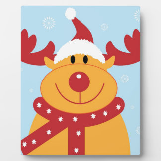 Cute Christmas Reindeer Plaque