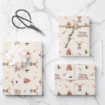 Cute Christmas Reindeer Snowman Pattern Whimsical Wrapping Paper Sheet<br><div class="desc">Cute Christmas Reindeer Snowman Pattern Whimsical Wrapping Paper Sheets</div>