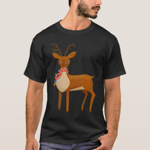 Cute Christmas Reindeer Sweet Deer T-Shirt