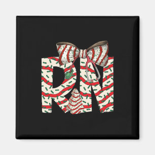 Cute Christmas Rn Shirt For Nurses Christmas Cake  Magnet