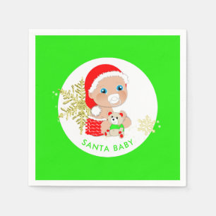 Cute Christmas Santa Baby Personalized Napkin