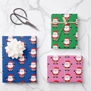 Cute Christmas Santa Claus cartoon Wrapping Paper Sheet