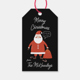 Cute Christmas Santa Claus Customizable Gift Tags