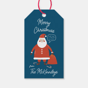 Cute Christmas Santa Claus Ho Ho Ho Customizable Gift Tags