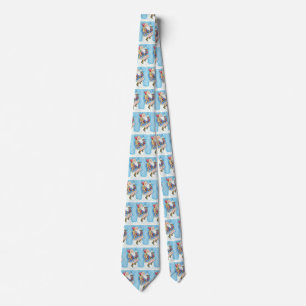 Cute Christmas, Santa Claus on Snowball with Toys Tie