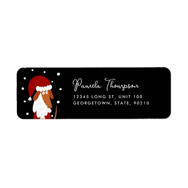 Cute Christmas Santa Paws Dog Customizable (Front)
