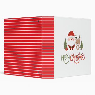 Cute Christmas Santa & Reindeer Binder