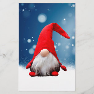 Cute Christmas Santa Snow Stars Stationery