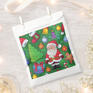 Cute Christmas Santa with Gifts and Ornaments Favour Bag