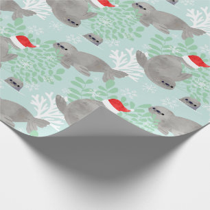 Cute Christmas Seal Wrapping Paper