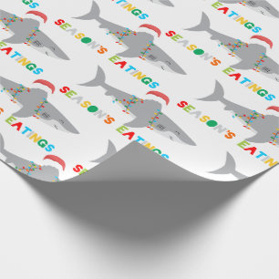 Cute Christmas Shark Wrapping Paper