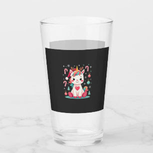 Cute Christmas Shirt Girls Women Xmas Unicorn Deer Glass