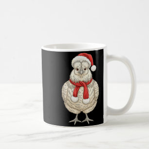 Cute Christmas Silkie Chicken Santa Farm Animal Coffee Mug