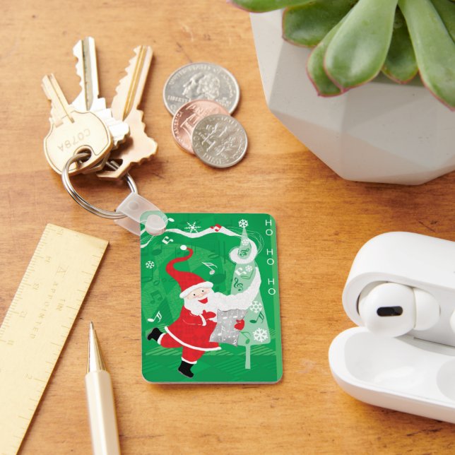 Cute Christmas, Singing and Dancing Santa Claus Keychain (Desk)