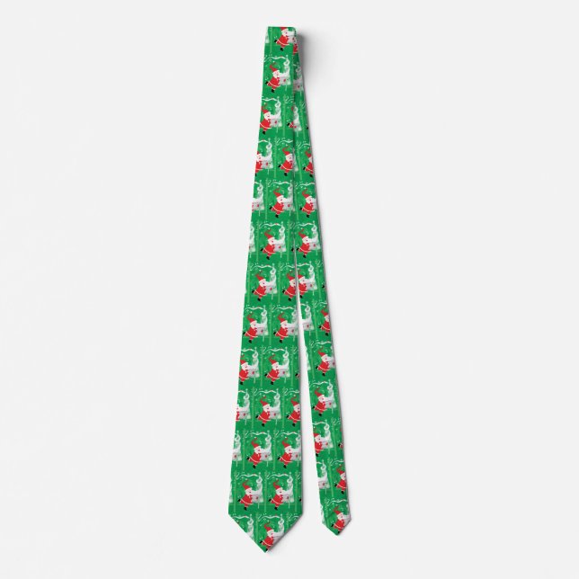 Cute Christmas, Singing and Dancing Santa Claus Tie (Front)