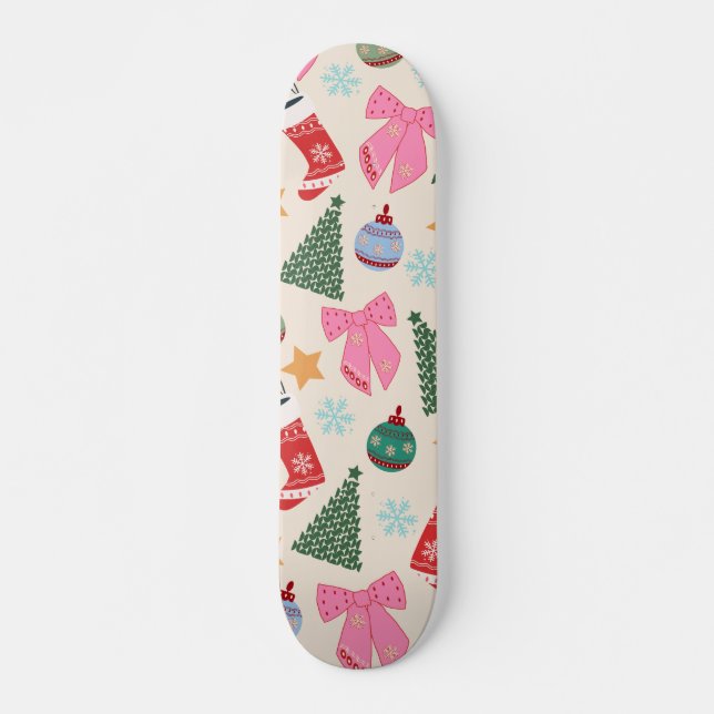Cute Christmas Skateboard (Front)