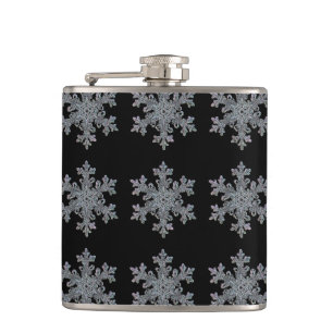 Cute Christmas Snow flake pattern  Hip Flask