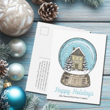Cute Christmas Snow Globe Real Estate Company