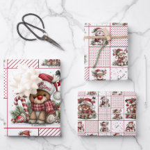 Cute Christmas Snowman And Reindeer