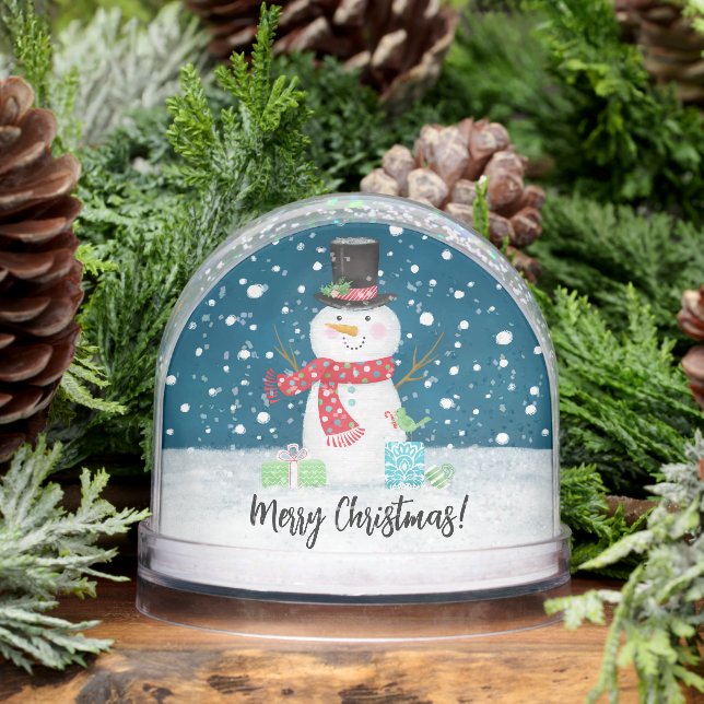 Cute Christmas snowman Family Photo (Hiver)