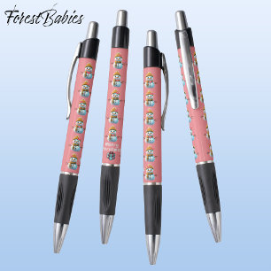 Cute Christmas Snowman, Festive Graphic, Pink ⛄️ Pen