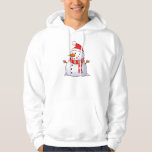 Cute Christmas Snowman Hoodie<br><div class="desc">A cute Christmas snowman who is kind of chubby and jolly wearing  a striped scarf and a red christmas hat. Festive and fun.</div>