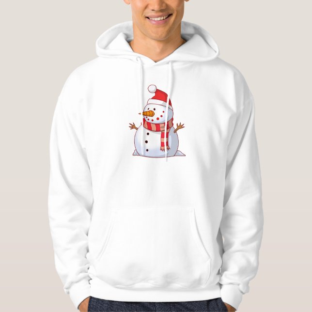 Cute Christmas Snowman Hoodie (Front)