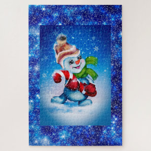 Cute Christmas Snowman Jigsaw Puzzle