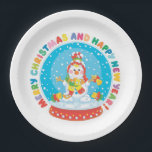 Cute Christmas Snowman  Paper Plate<br><div class="desc">Cute Christmas Snowman Paper Plates Throw a spectacular party with fully customizable paper plates to match your theme! Each set of eight paper plates is printed on durable paper stock and decorated with your custom designs or photos. These plates are perfect for serving cake, appetizers, or salads. Order these with...</div>