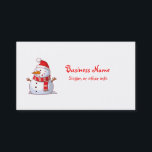 Cute Christmas Snowman professional Business Card<br><div class="desc">A cute Christmas snowman who is kind of chubby and jolly wearing a striped scarf and a red christmas hat. Festive and fun.</div>