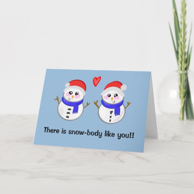 Cute Christmas snowman pun   Card (Front)