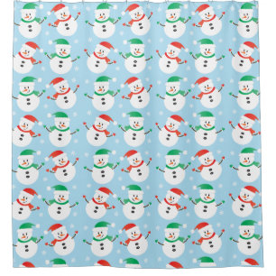 Cute Christmas Snowman Snowflake Pattern