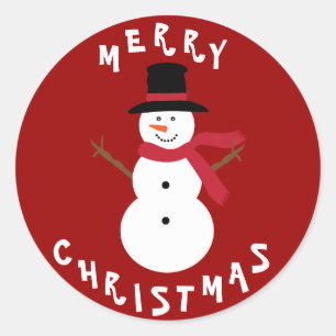Cute Christmas Snowman Stickers
