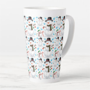 Cute Christmas Snowmen Latte Mug
