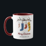 Cute Christmas Socks Holiday Gift Mug<br><div class="desc">Cute Christmas Socks Holiday Gift Mug</div>