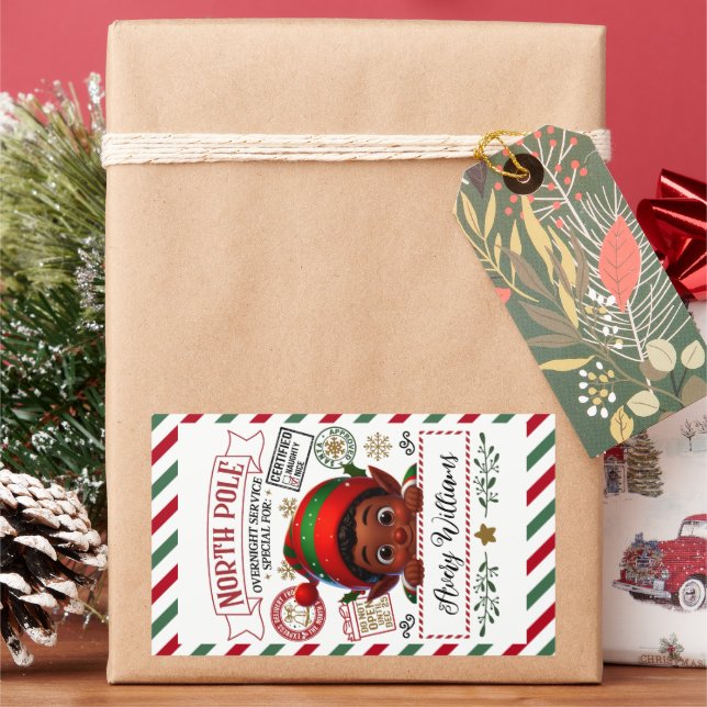 Cute Christmas Special Delivery From Sant Sticker (Holiday)