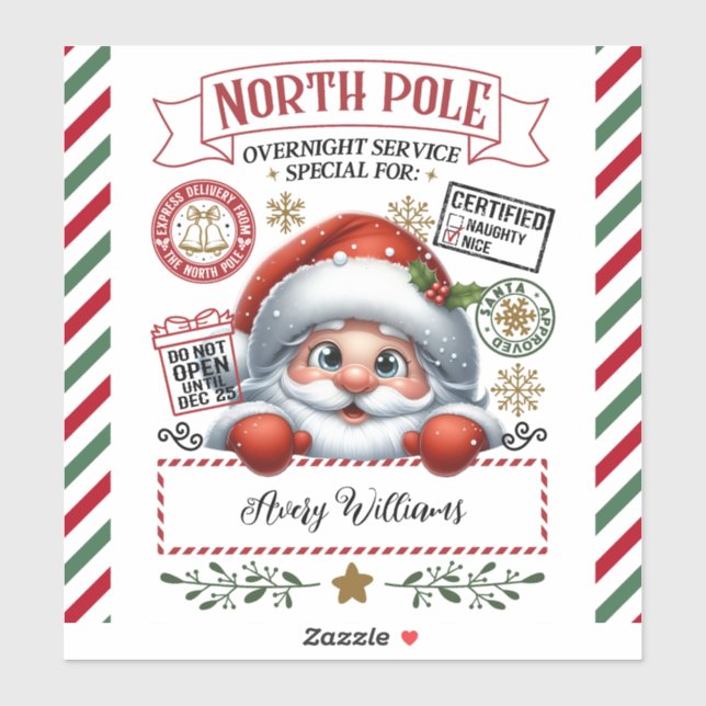 Cute Christmas Special Delivery From Santa (Sheet)