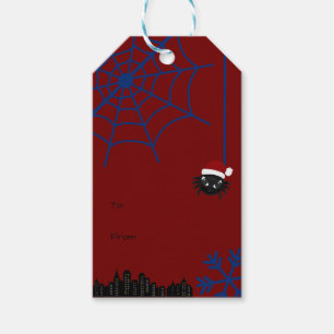 Cute Christmas Spider Personalized Gift Tag