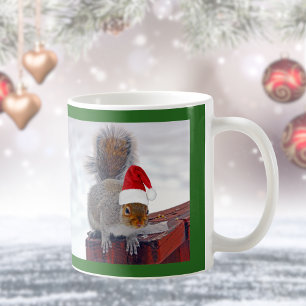 Cute Christmas Squirrels in Holiday Hats  Coffee Mug