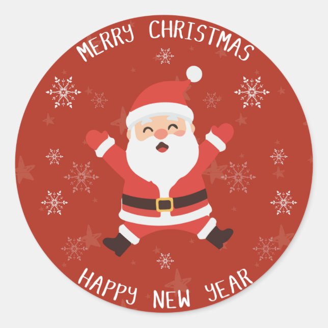 Cute Christmas Sticker | Festive Holiday Design (Front)