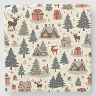 Cute Christmas Stone Coaster