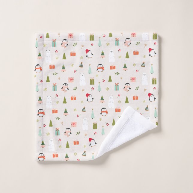 Cute Christmas Symbols  Wash Cloth (Wash Cloth)