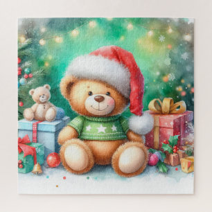 Cute Christmas Teddy Bear Jigsaw Puzzle