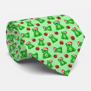 Cute Christmas Teddy Bears Tie