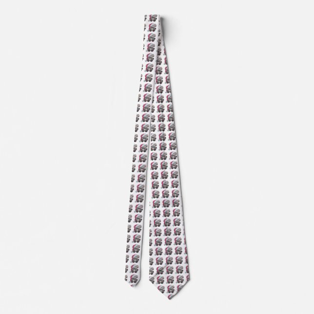 Cute Christmas Teddy tie (Back)