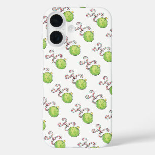 Cute Christmas Text, Ho in Candy Canes Ornaments iPhone 16 Case