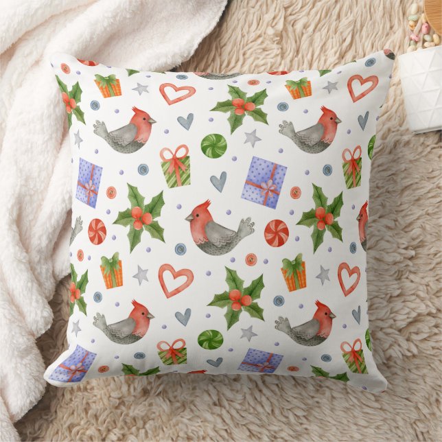 Cute Christmas theme Throw Pillow (Blanket)