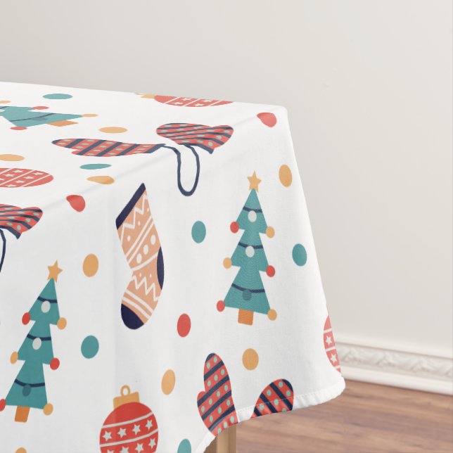Cute Christmas Themed  Tablecloth (In Situ)